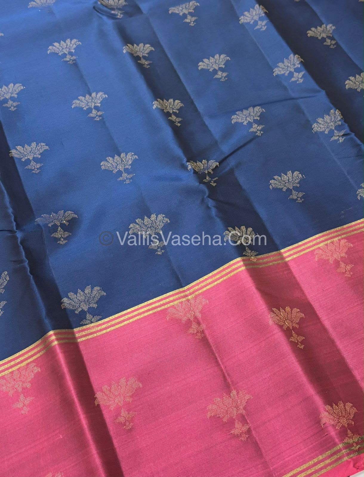 Half Mix - Pure Soft Silk Saree - Long Retta Petta Border with Butta - VVPSS076