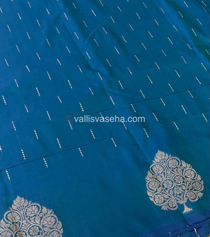 Semi Soft Silk - Peacock Blue Shade -VVSSS021