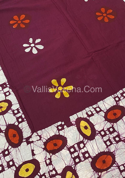 Pure Soft Mul Mul Cotton Sarees - Hand Block Prints - VVMMC003