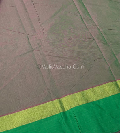Semi Silk Saree - Plus Design Style - Contrast Pallu & Blouse or Running Pallu & Blouse - VVSS004