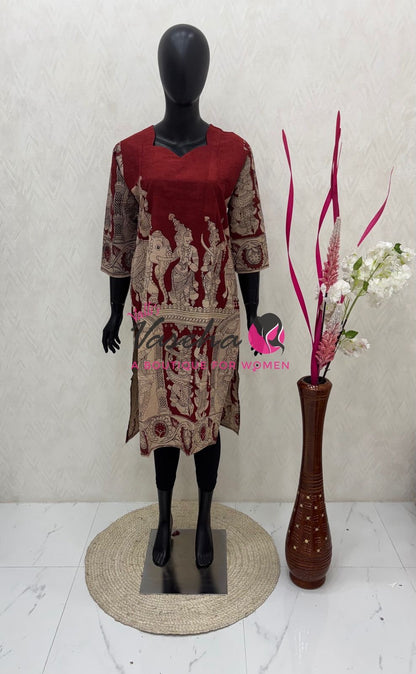 Ready Made - Kalamkari Kurti -VVRKK001