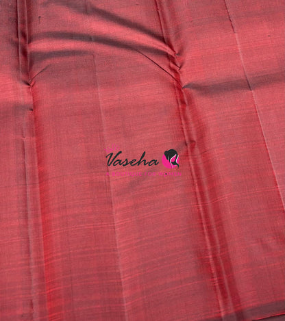 Pure Vintage Kanchipuram Silk Saree  - Thalampoo - Maroon Shade VVPS019