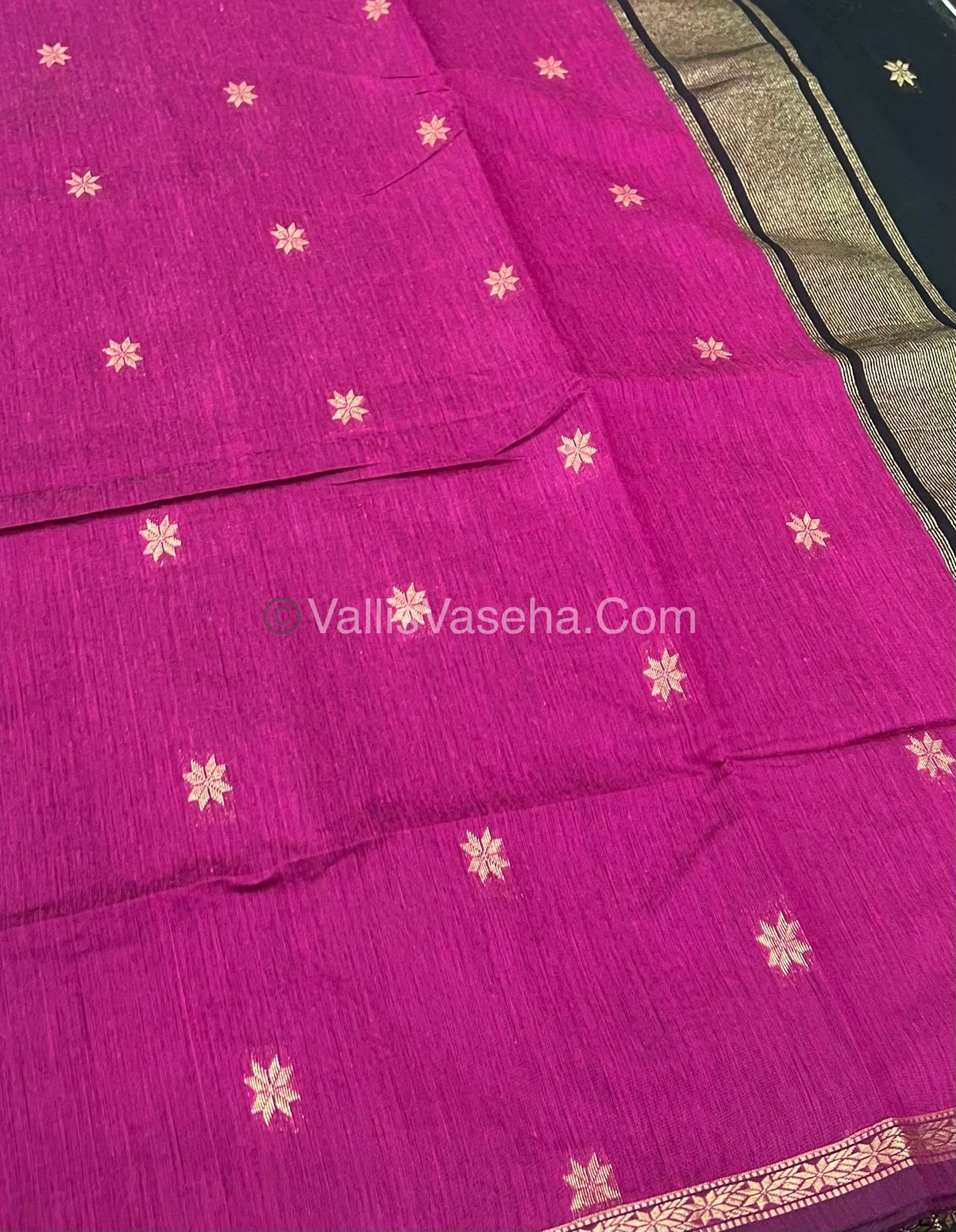 Semi Maheshwari Silk Cotton Saree - VVMSC002