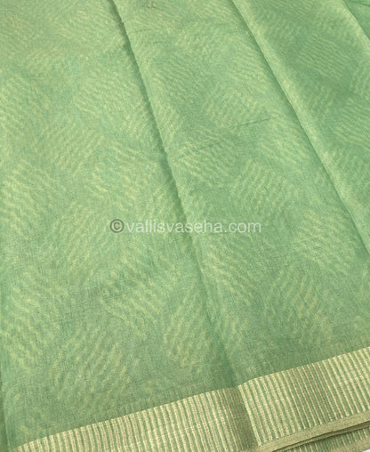 Semi Tussar Silk - Light  Green Shade - VVSTS007