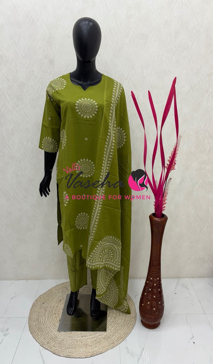 Readymade 3pc Set - Cotton - VVRMS017