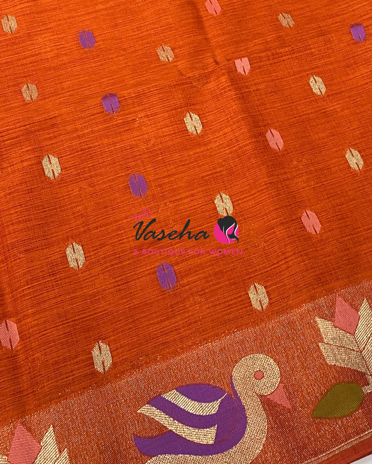 Banarasi - Heritage Meenakari Silk - Orange Shade - VVBHS014
