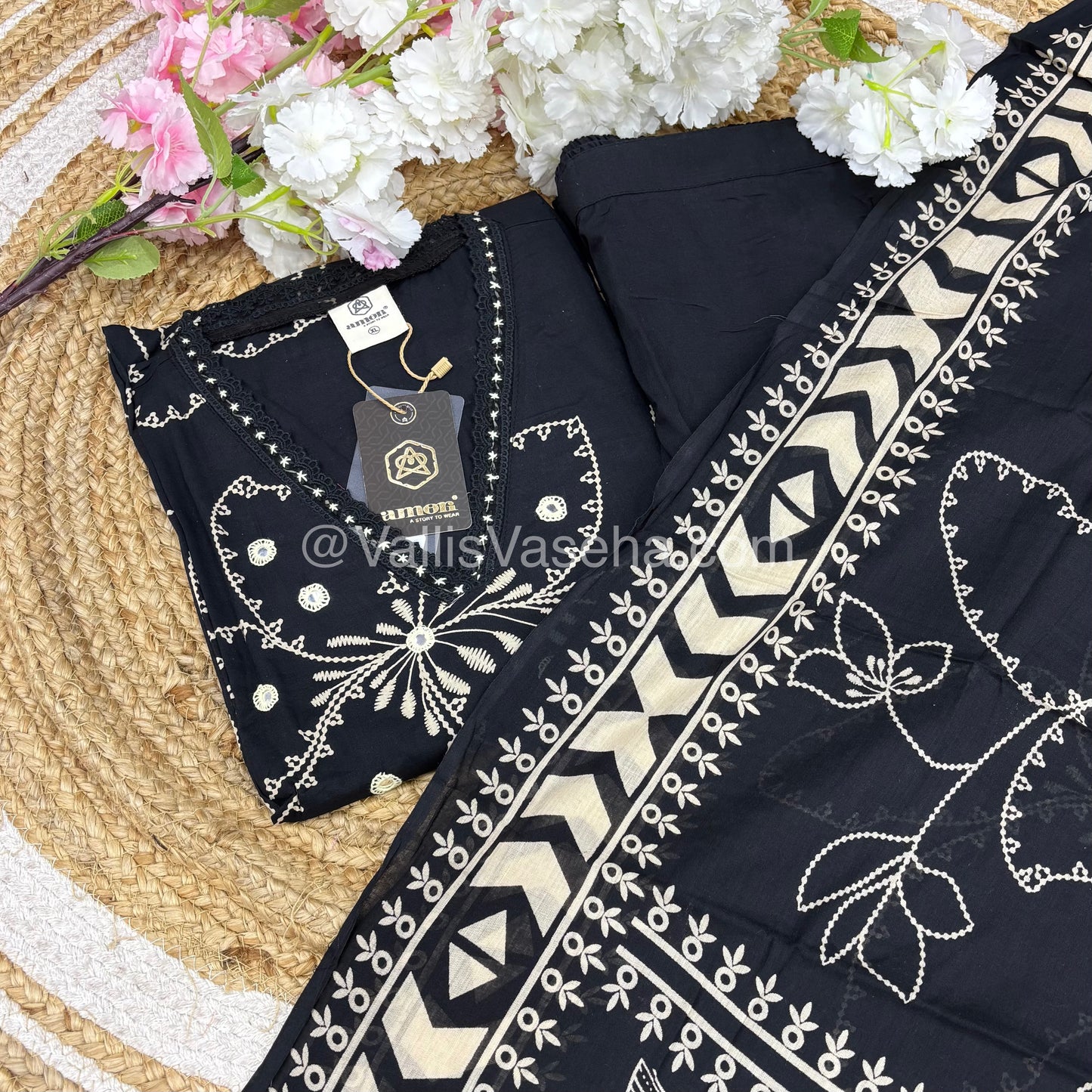 Readymade 3pc Set - Printed Cotton - VVRMS002