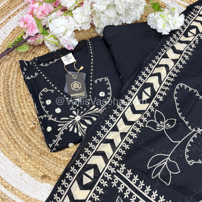 Readymade 3pc Set - Printed Cotton - VVRMS002