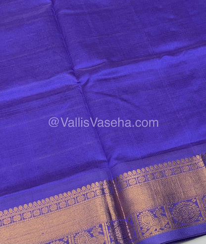 Pure Silk Cotton Saree - Mayil & Chakkaram Design - Lavender - VVMC001