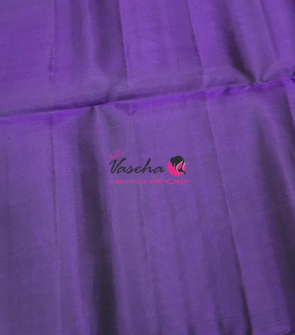 Pure Soft Silk Saree - (1.75 Warp) Shade Of Pink & Purple Combo - VVPSS064