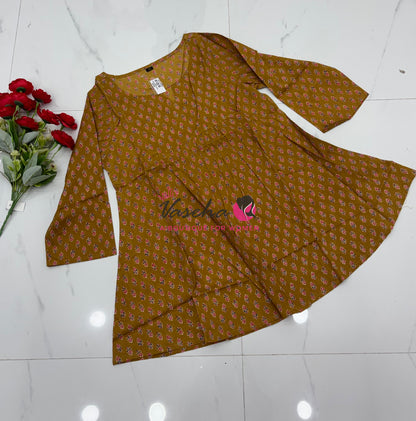 Ready Made - Short Top - Mustard Yellow Color - VVRST001