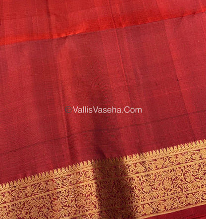 Pure Soft Silk Saree - Brown To Maroon - Velum & Mayilum - Kanchi Border - VVPSS015