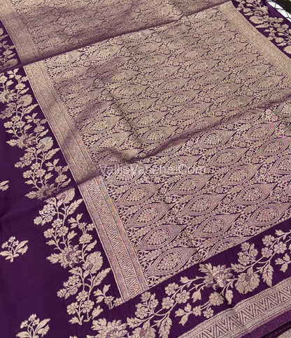 Banarasi - Heritage Silk - Semi Kathan Silk - Purple Shade - VVBHS008