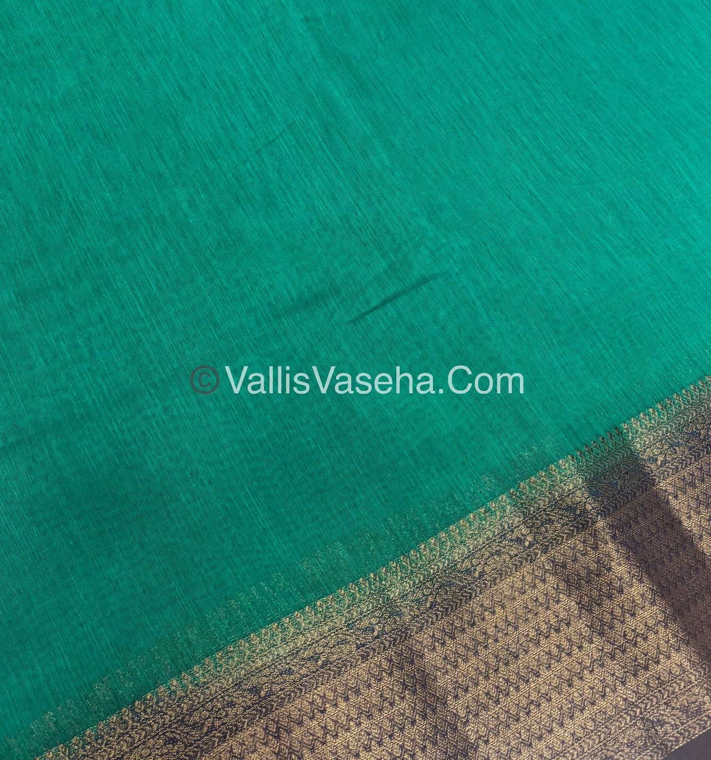 Bamboo Silk Saree - Blue With Navy Blue   Shade - VVBSS003