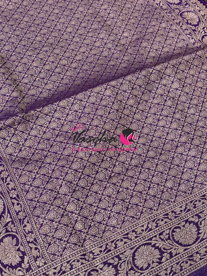 Banarasi - Heritage Silk - Semi Kathan Silk - Purple - VVBHS001