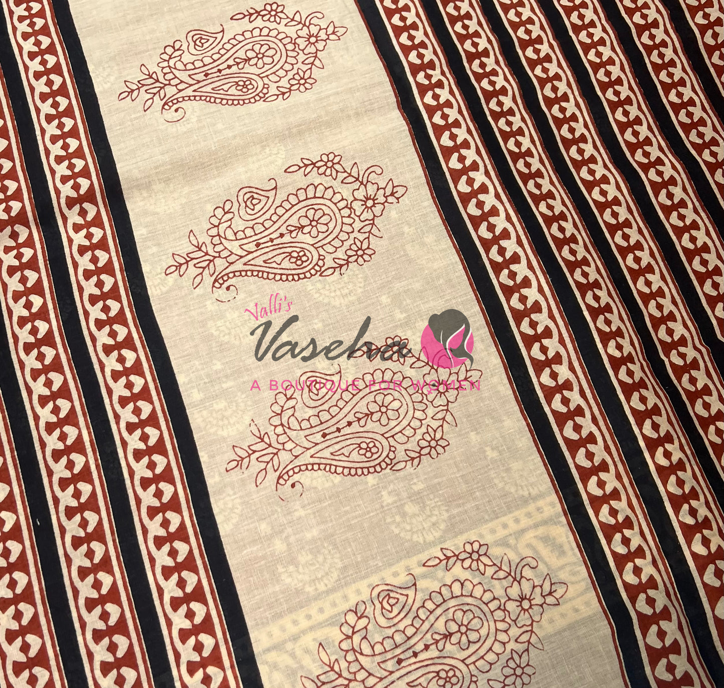 Pure Soft Mul Mul Cotton Sarees - Hand Block Prints - VVMMC010