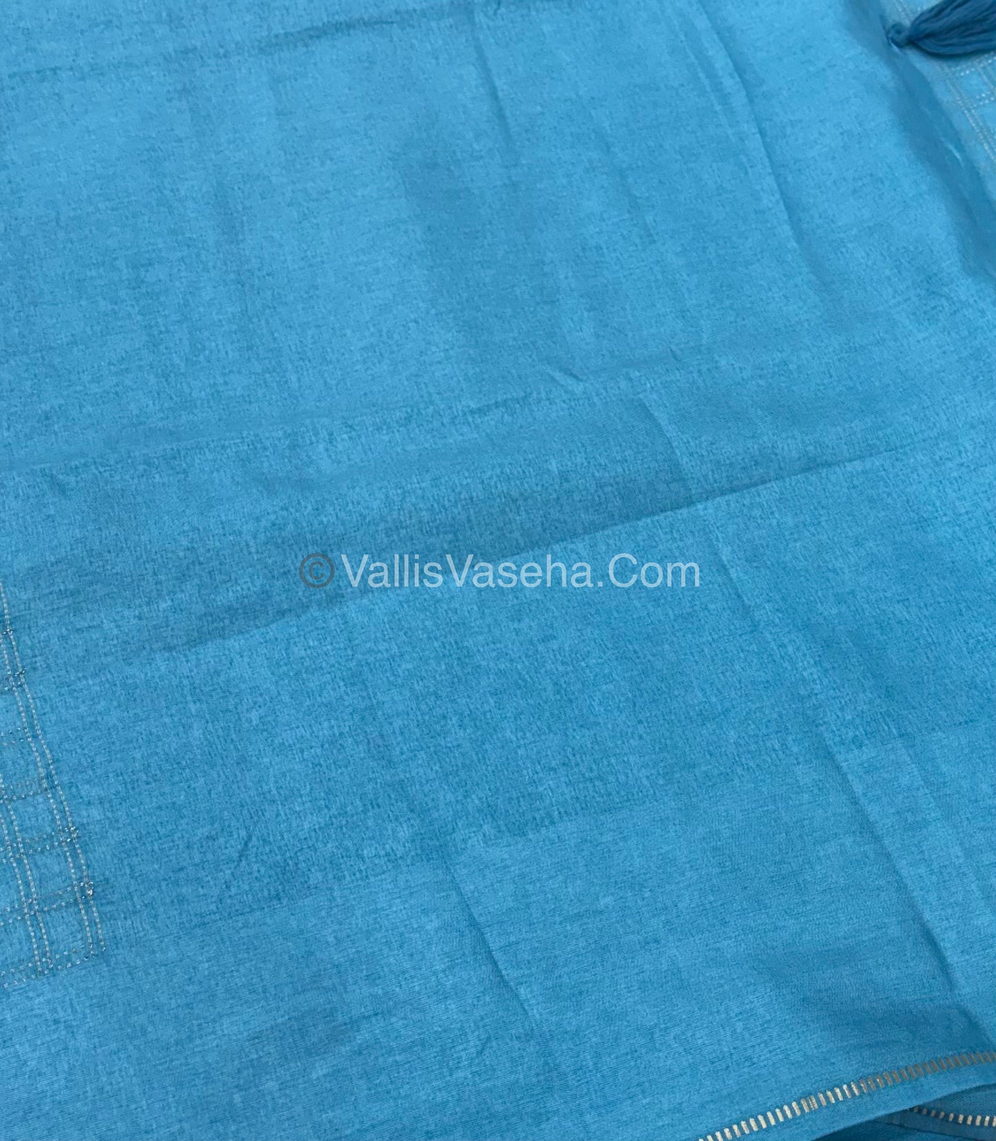 Bhagalpuri Semi Tussar Saree - Blue Shade - VVBTS001
