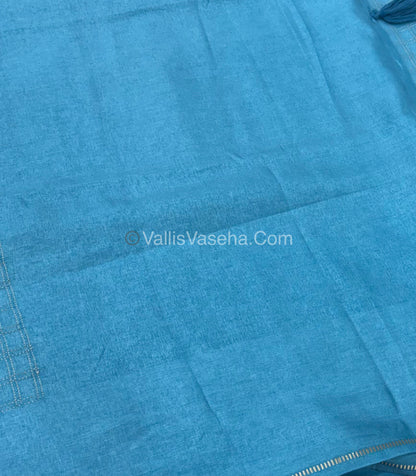 Bhagalpuri Semi Tussar Saree - Blue Shade - VVBTS001