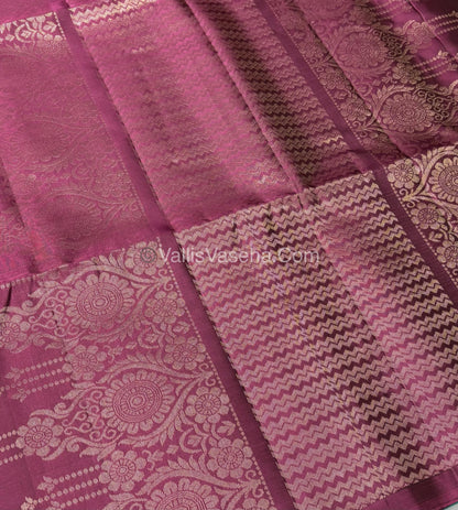 Pure Soft Silk Saree - Border Less  - Pink & Wine Shade - VVPSS068