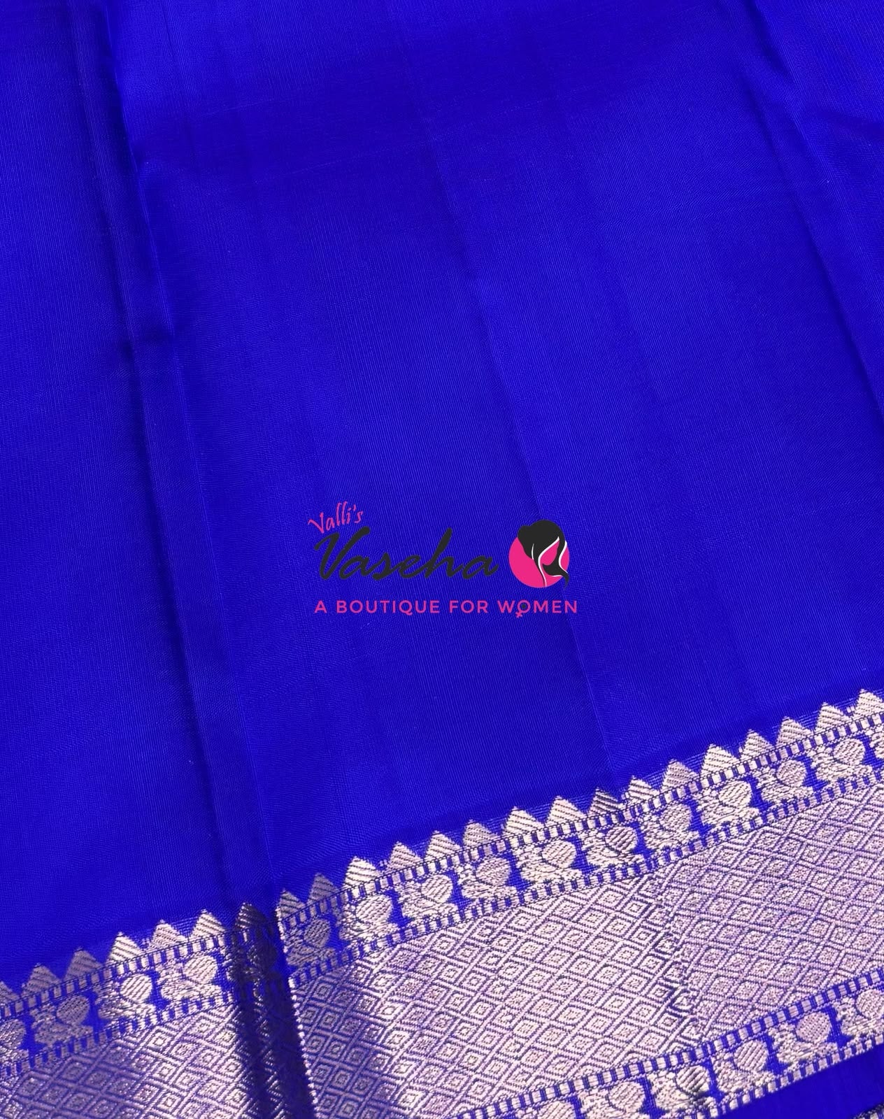 Pure Kanchipuram Silk Saree - Blue Shade  - VVPS022