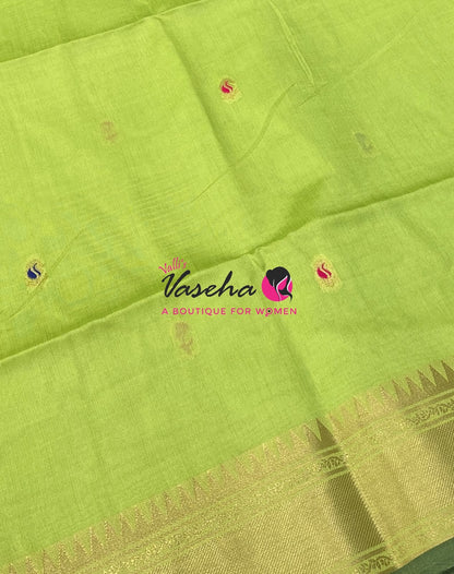 Semi Raw silk - Green Shade - VVRS010