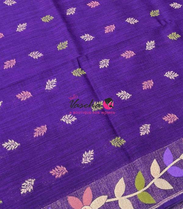 Banarasi - Heritage Meenakari Silk -   Purple Shade - VVBHS016