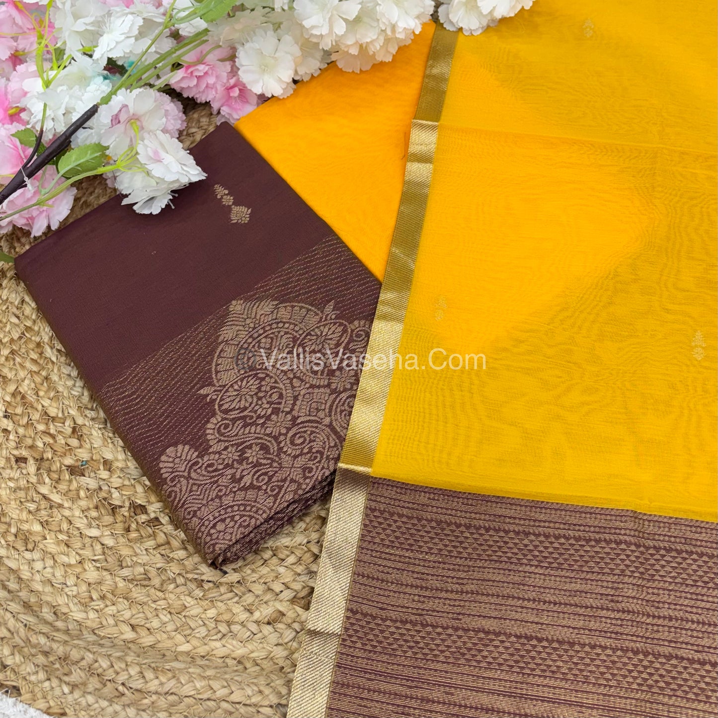 Unstitched Salwar Material -Silk Cotton - VVUSM006