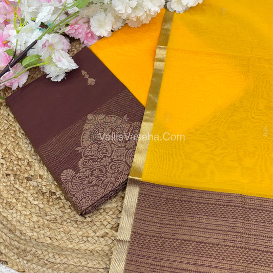 Unstitched Salwar Material -Silk Cotton - VVUSM006