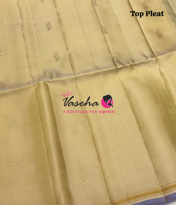 Pure Soft Silk Saree - Partly Pallu -  Half & Half Saree - VVPSS088