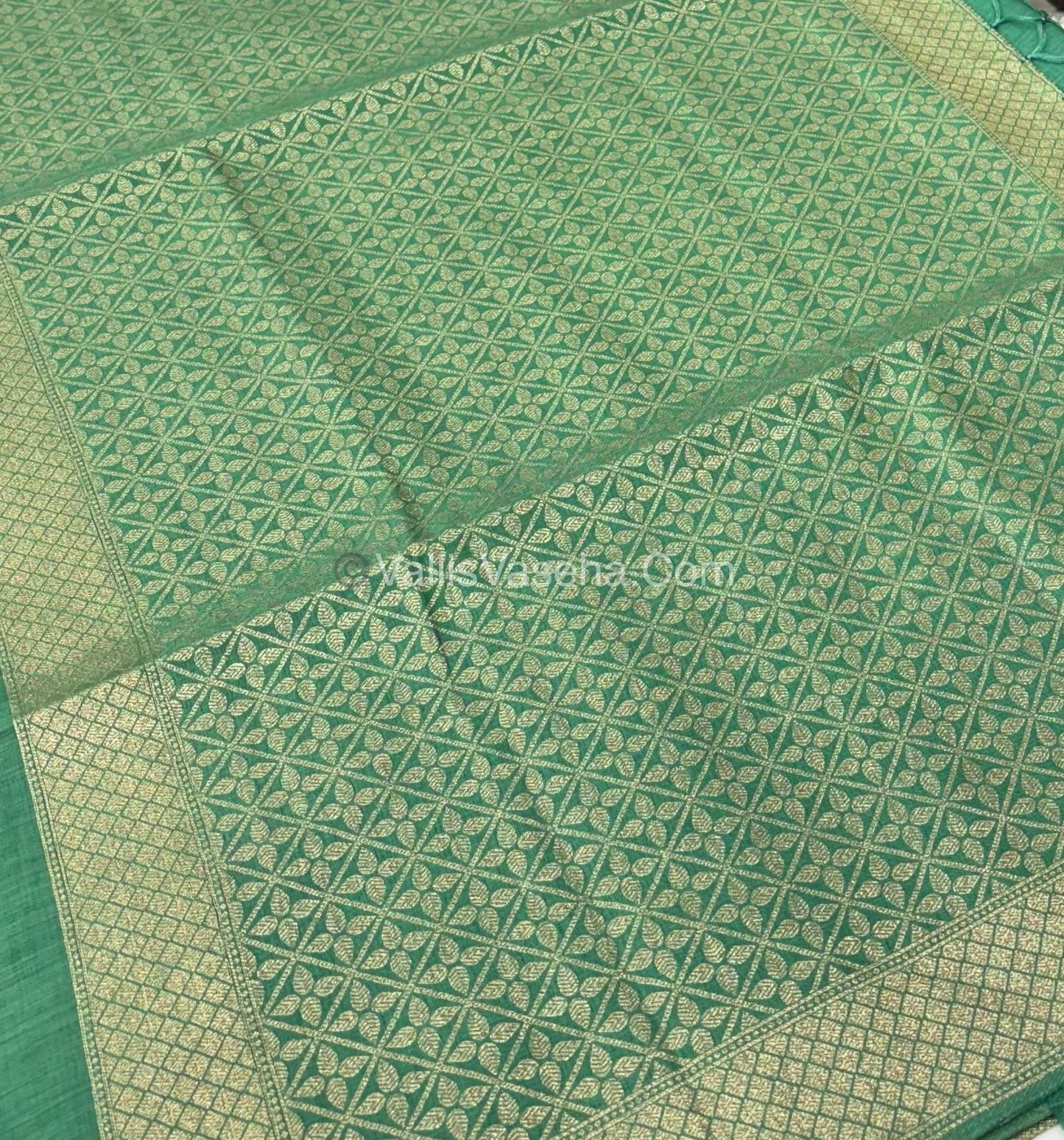 Banarasi - Heritage Silk - Semi Kathan Silk -  Pista Green Shade - VVBHS007