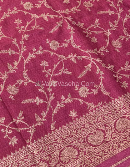 Banarasi - Heritage Silk - Semi Kathan Silk - Onion Pink Shade- VVBHS001