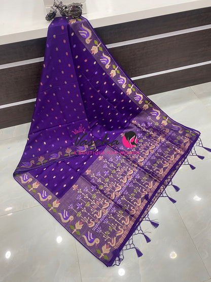 Banarasi - Heritage Meenakari Silk - Purple Shade - VVBHS014