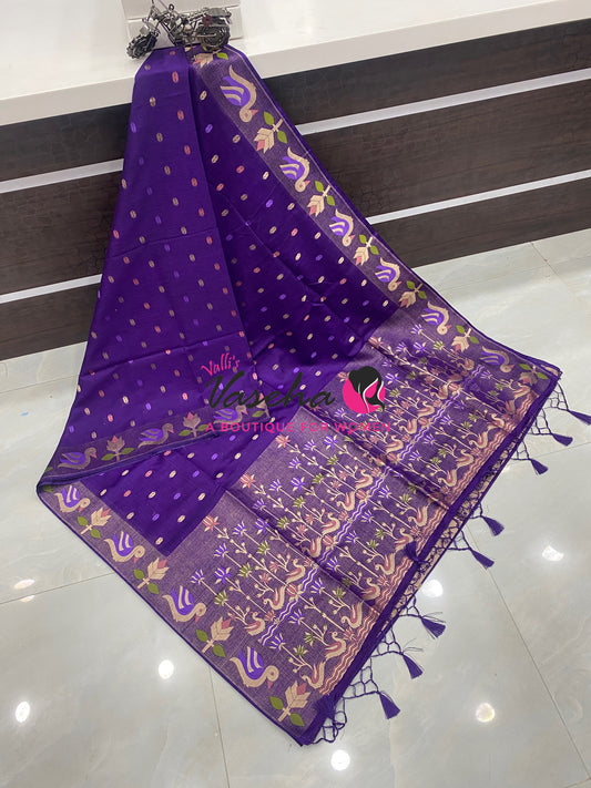 Banarasi - Heritage Meenakari Silk - Purple Shade - VVBHS014