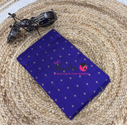 Blouse Bit - Pack Of 10pcs - Assorted-  Semi Raw Silk - Coin Gold Zari Butta - 1 mtr - VVBB002