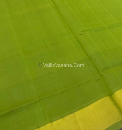 Semi Silk Cotton Saree -  Blue & Green Combo - VVSSC001