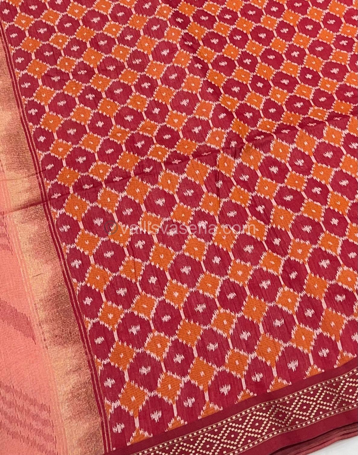 Semi Raw Silk with Zig Zag  Design Weaving - VVRS003