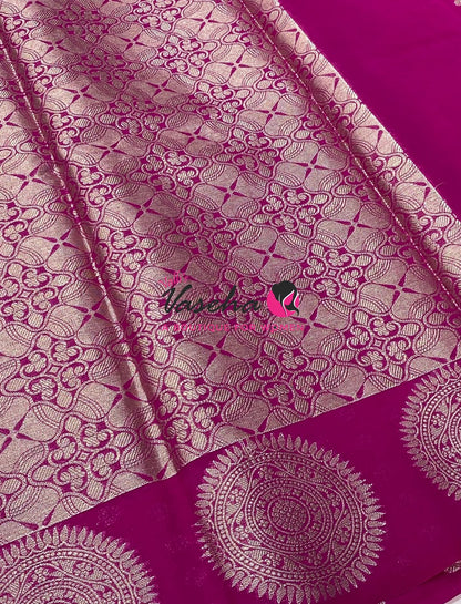 20%less - Offer Saree - Semi Banarasi Georgette Saree - VVDS008