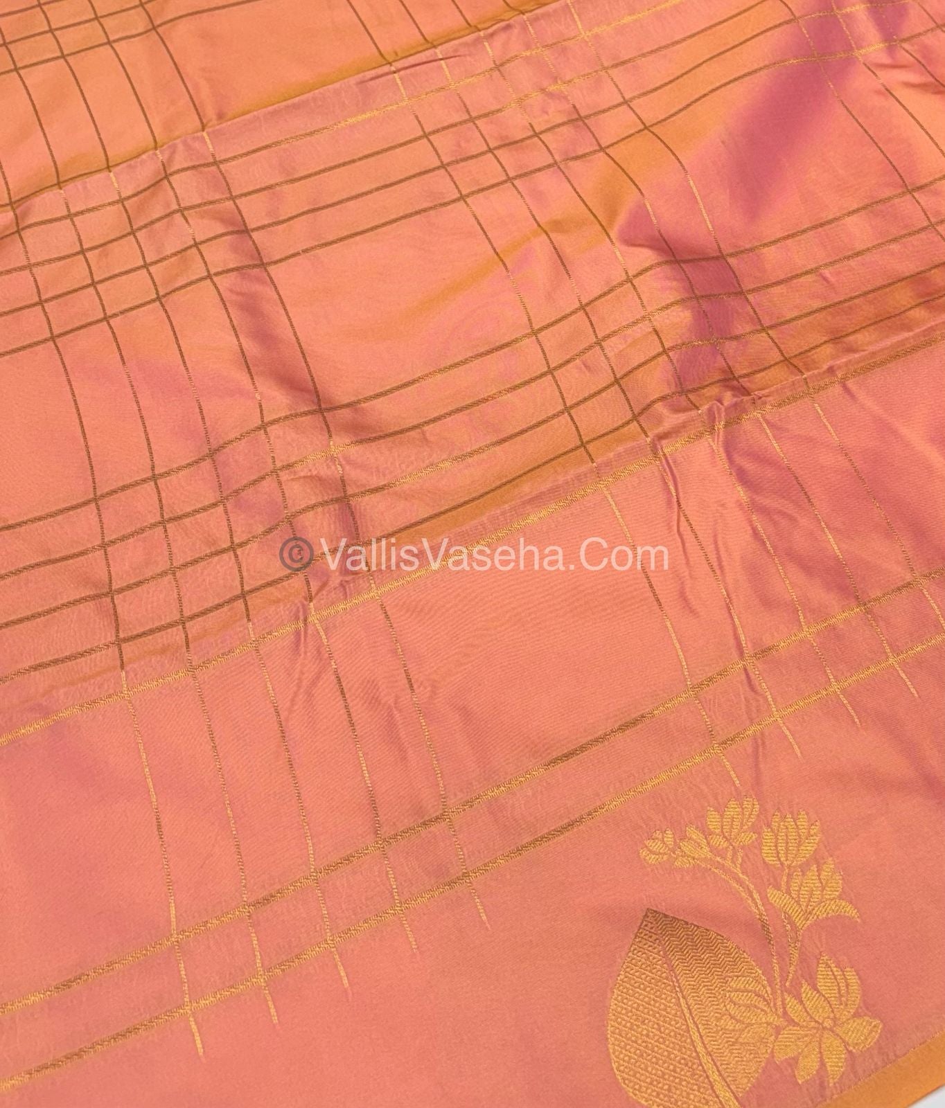 Semi Soft Silk - Peach Pink Shade -VVSSS033