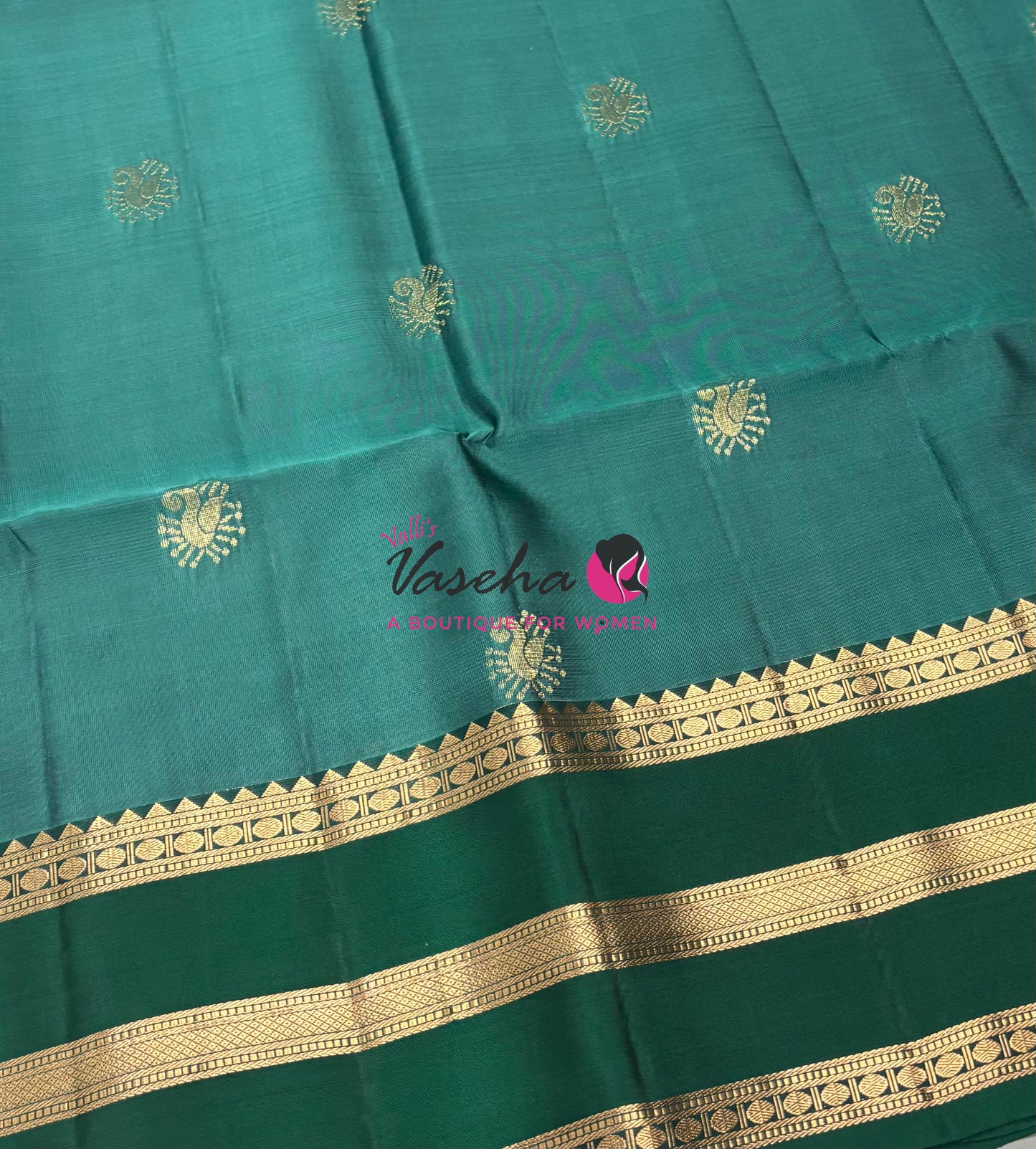 Half Mixed  Soft Silk Saree - Light Ramar Blue & Green - VVPSS077