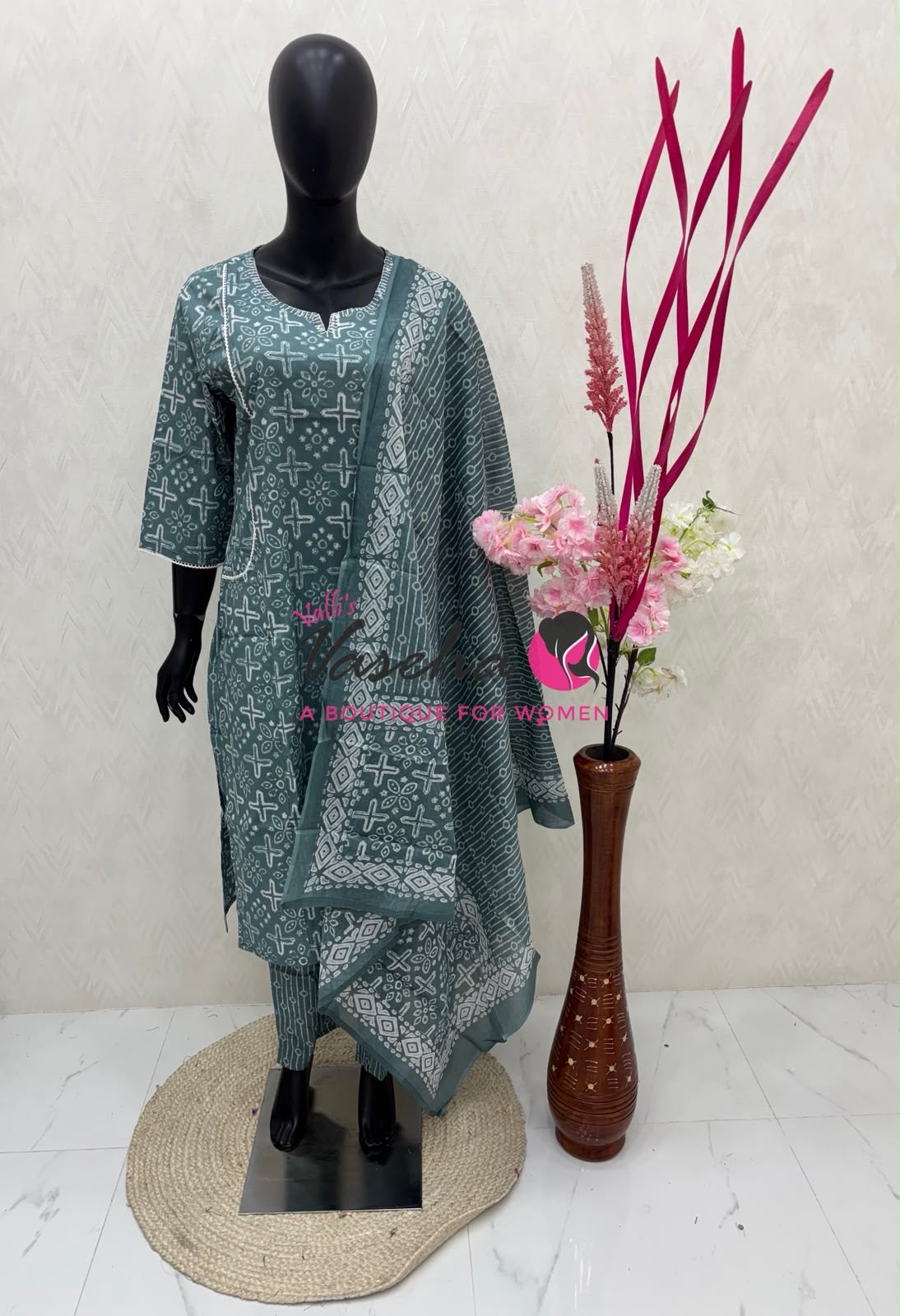 Readymade 3pc Set - Cotton Blended - VVRMS011