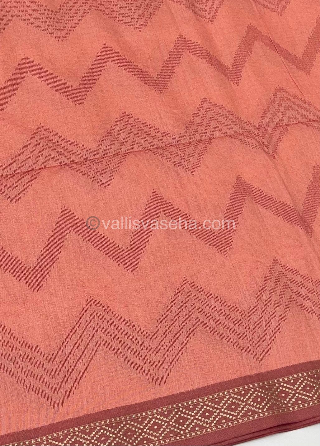 Semi Raw Silk with Zig Zag  Design Weaving - VVRS003