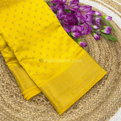 Semi Tussar Silk  - Yellow Shade  - VVSTS014