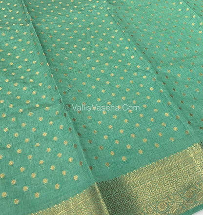 Semi Tussar Silk  - Pastal Green Shade  - VVSTS014