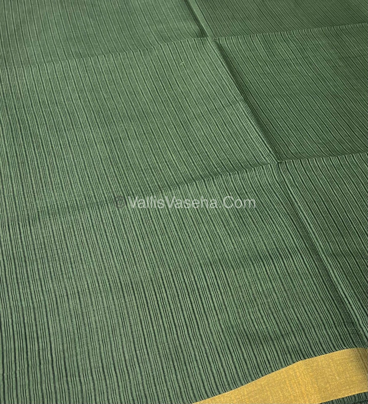 Light Weight Kota Saree - Dark Green Shade - VVKS001