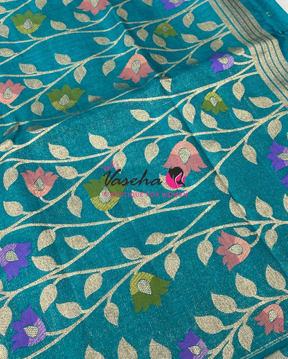 Banarasi - Heritage Meenakari Silk - Blue Shade - VVBHS012