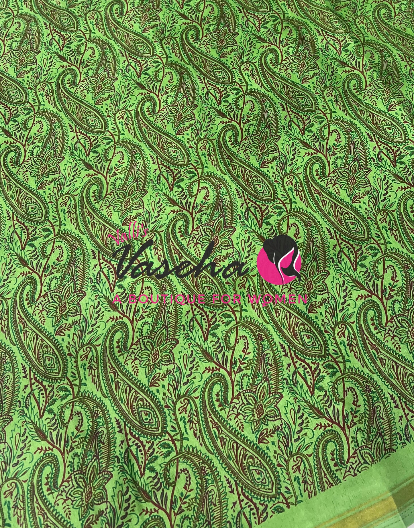 Casual Wear - Fancy Printed Silk  - Green Shade - VVFPS001