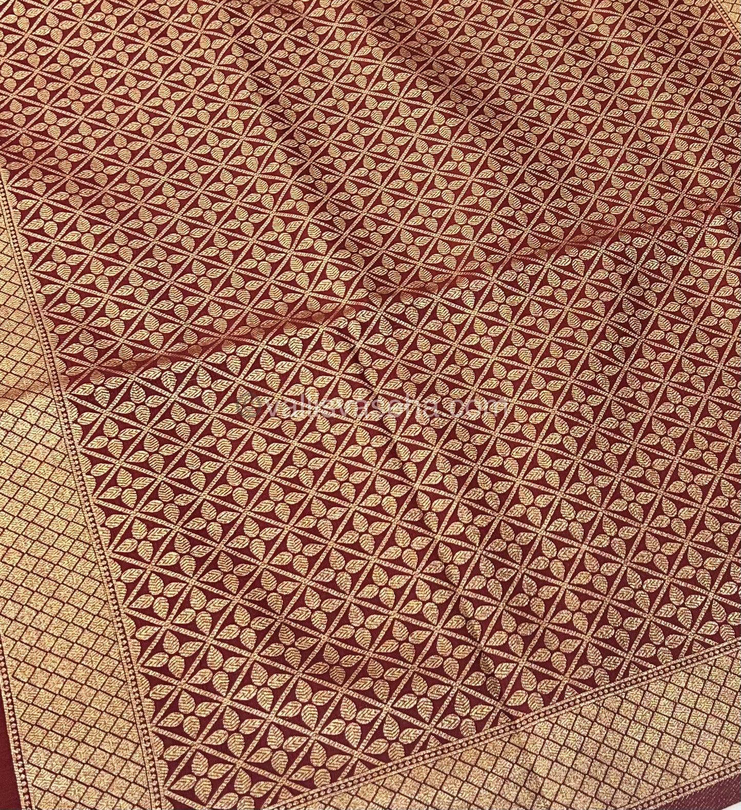 Banarasi - Heritage Silk - Semi Kathan Silk - Dark Brown Shade - VVBHS007