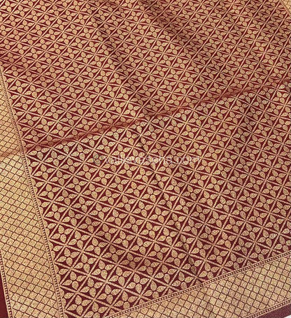 Banarasi - Heritage Silk - Semi Kathan Silk - Dark Brown Shade - VVBHS007