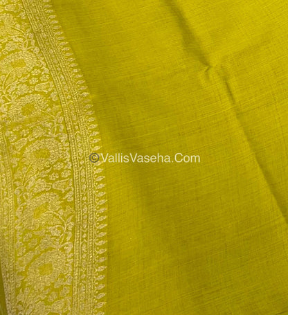 Banarasi - Heritage Silk - Semi Kathan Silk - Lemon Yellow Shade- VVBHS004