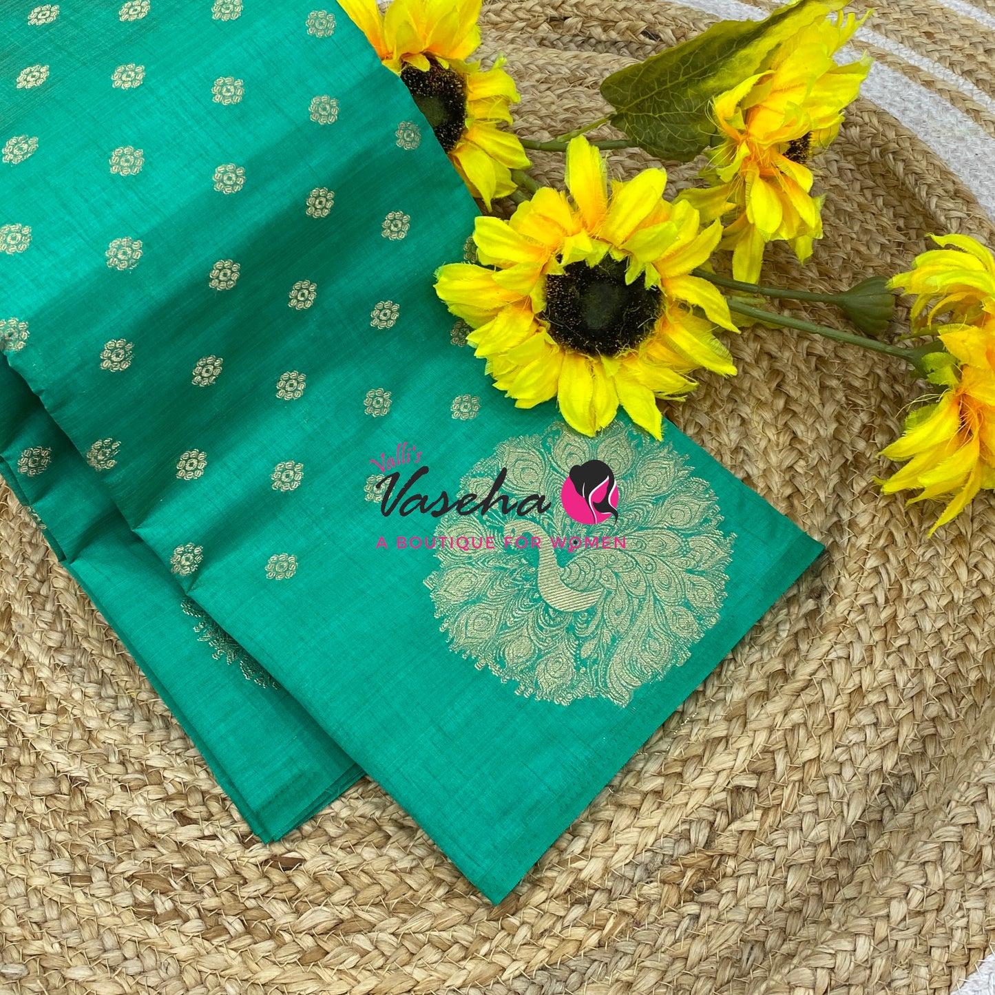 Semi Tussar Silk Saree | Ramar Green Shade |VVSTS056
